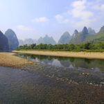 Guilin : Mountains and Lijian River – where water gets shallow …