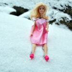 Doll in snow. For my album; Creativity, close-up and macro