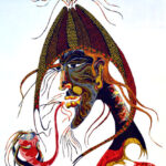 Indonesia – Java – Yogyakarta – Batik Artist Astuti – Man Smoking Pipe