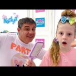 Dad helps Nastya become self-confident