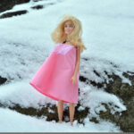 Doll in snow. For my album Creativity, close-up and macro.