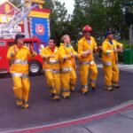 Fire department show at Legoland fun town stage